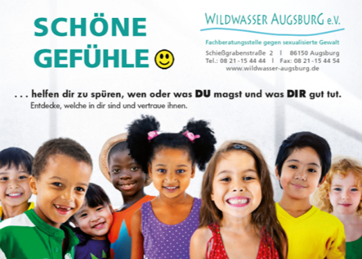 Wildwasser Augsburg e.V. - Für unsere Präventionsarbeit in Kitas und Schulen benötigen wir kindgerechte und aufmerksamkeitsstarke Materialien, um Kinder und Jugendliche zu stärken und zu sensibilisieren