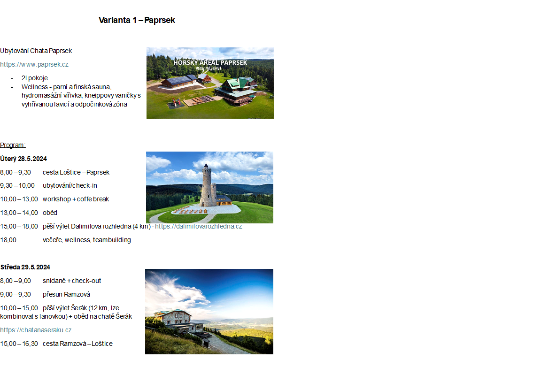 Lehká horská/výletní turistika
