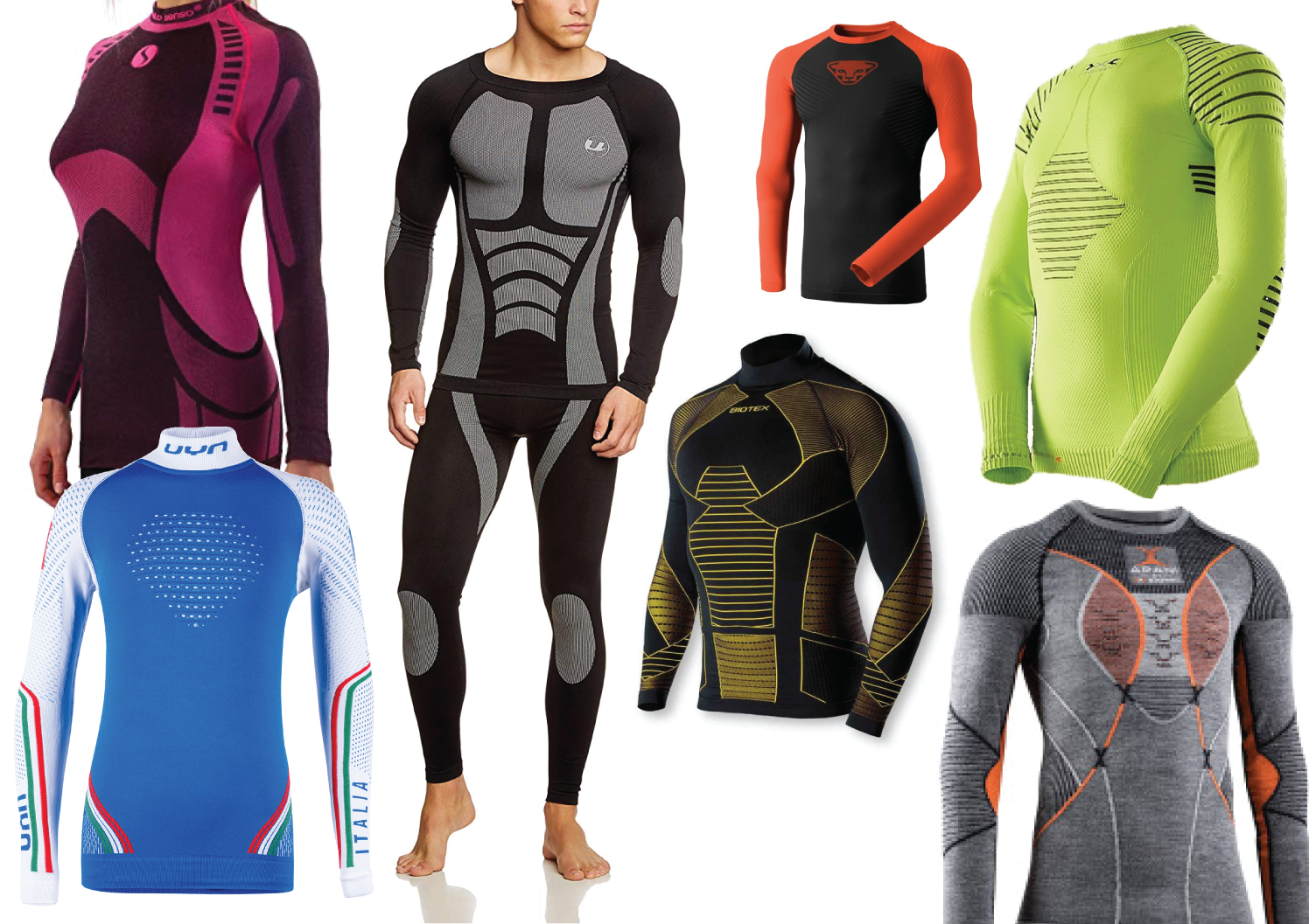 SPORTIVO-RACING: colori accesi, loghi e linee a contrasto che risaltino forme e muscolatura e conferiscano un tono "racing" al prodotto.