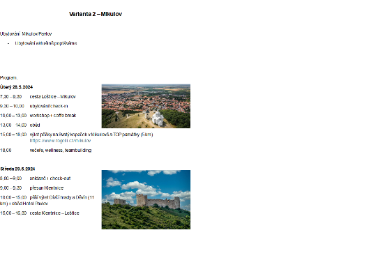 Lehká vinařská/výletní turistika