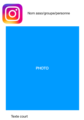 Instagram / photo + texte court