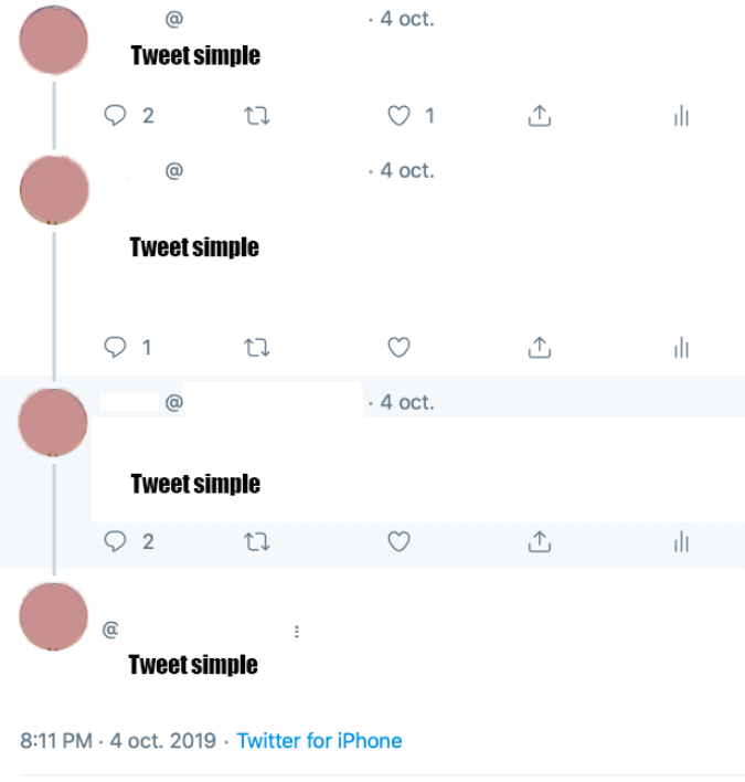 Twitter / Thread avec du texte