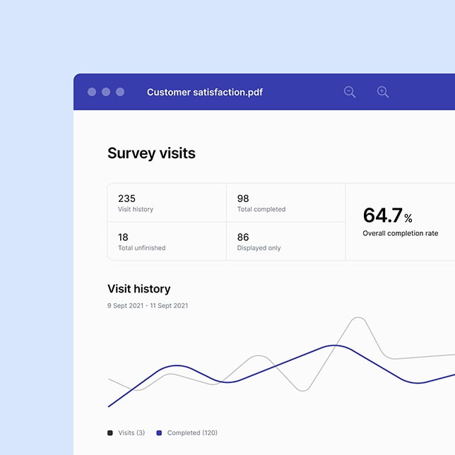 Przykład raportu z danymi z ankiety w Survio.