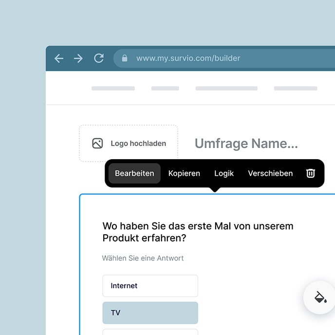Ein einfacher Fragebogen-Editor mit einer ganzen Reihe von Bearbeitungsfunktionen und Einstellungsmöglichkeiten.