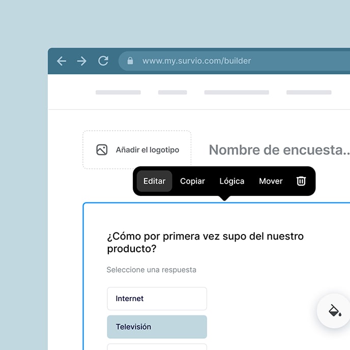 Editor de cuestionarios simple con una variedad de funciones de editación y opciones de ajuste.