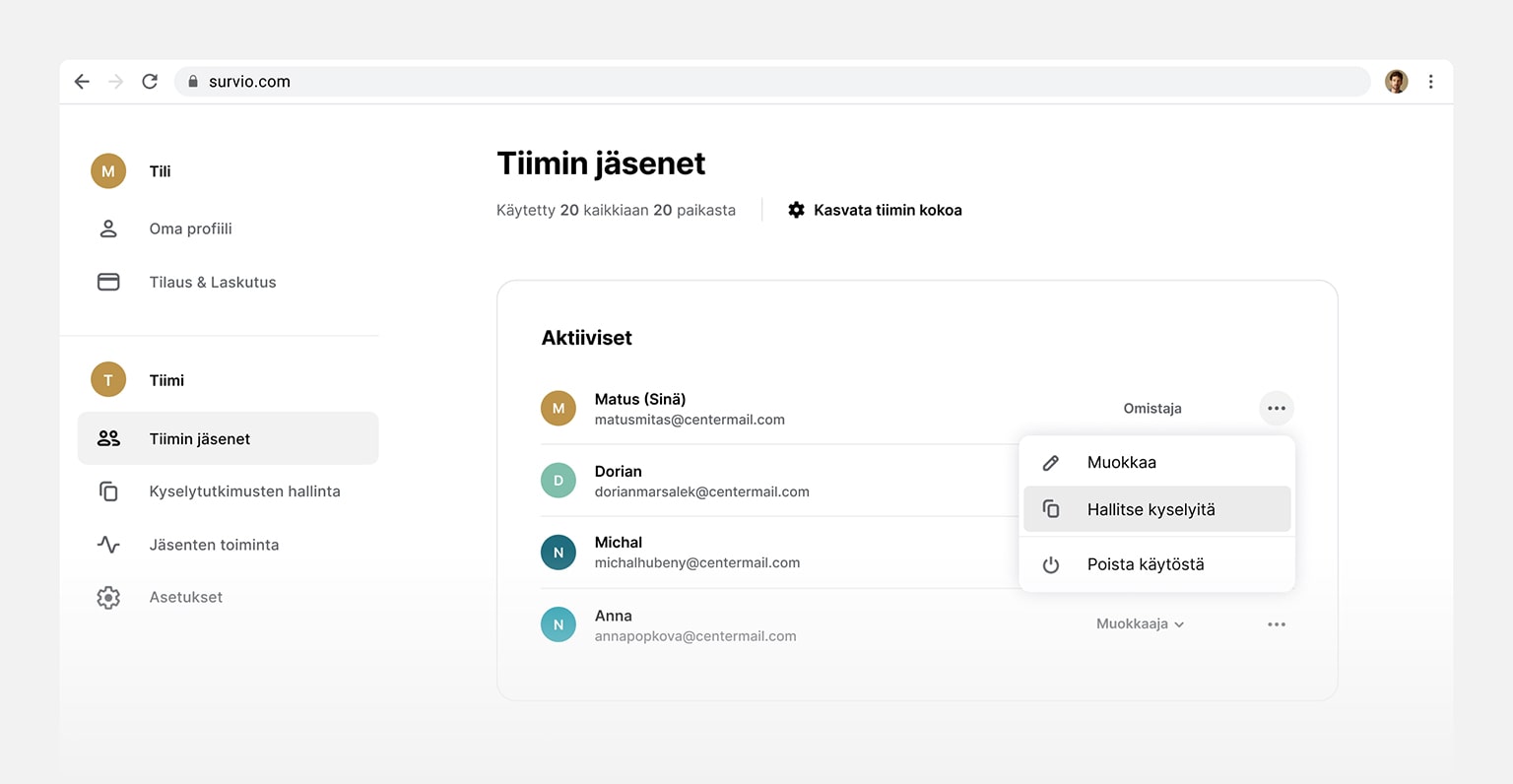 Helppo käyttöönotto useille käyttäjille kerralla. Tee yhteistyötä tiimeissä.