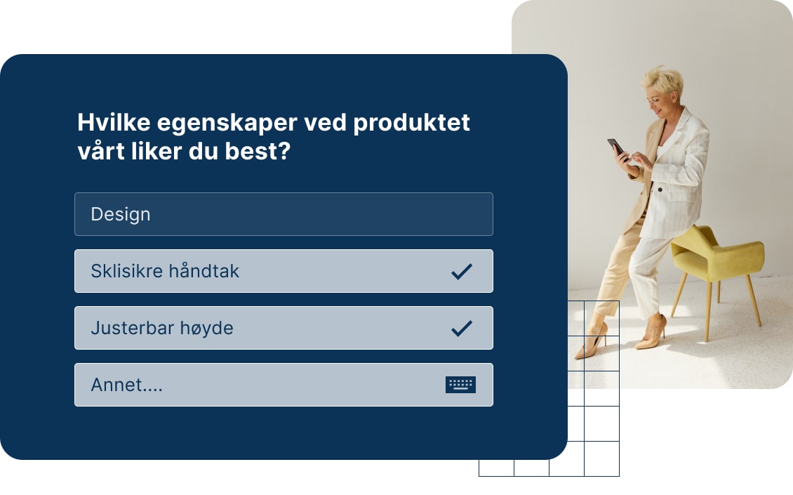Flervalg med alternativet 