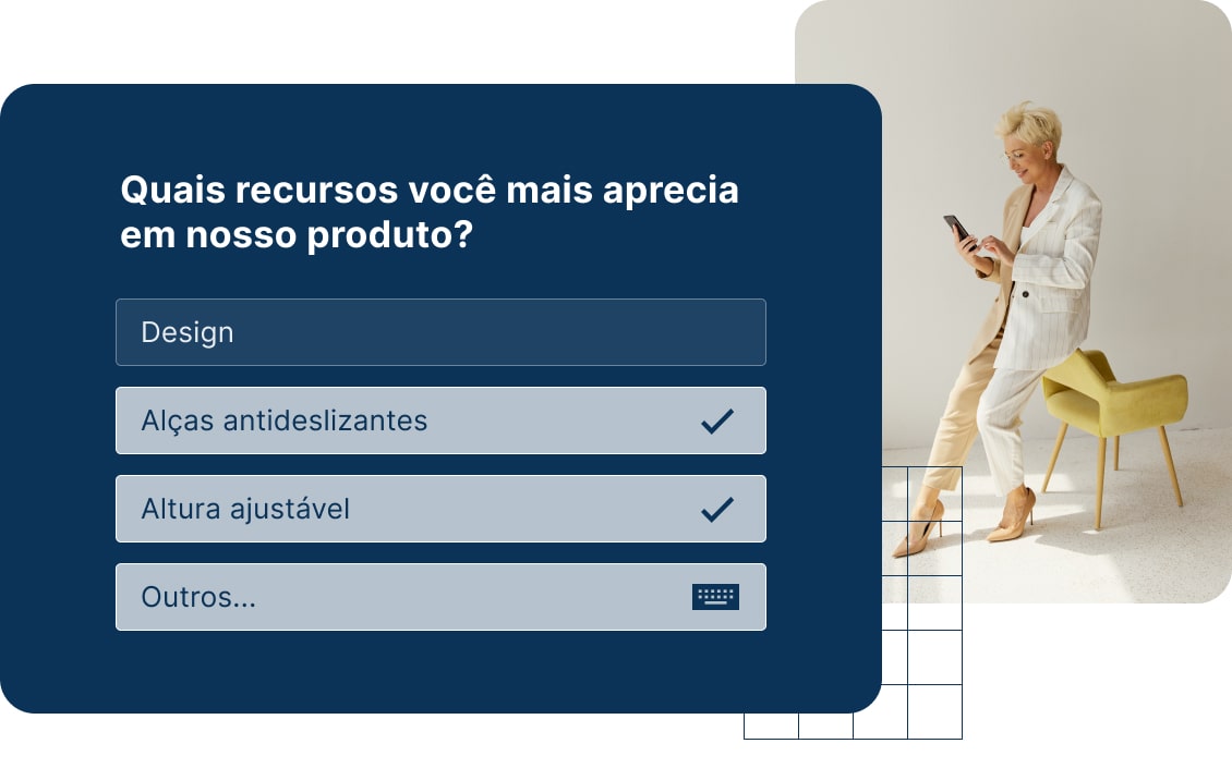 Múltipla escolha com a opção 