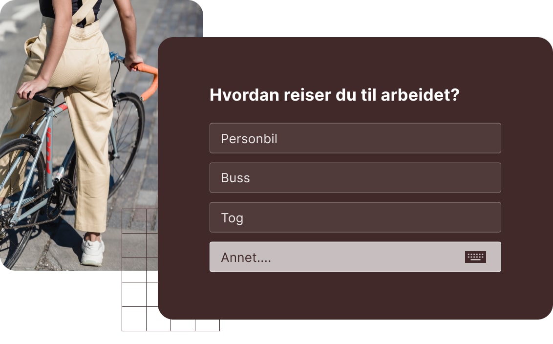 Enkeltvalg med alternativet 