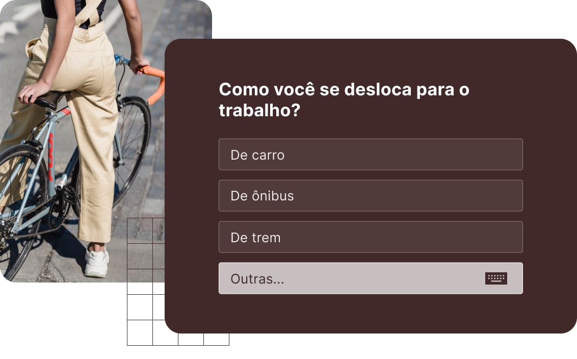 Escolha única com a opção 