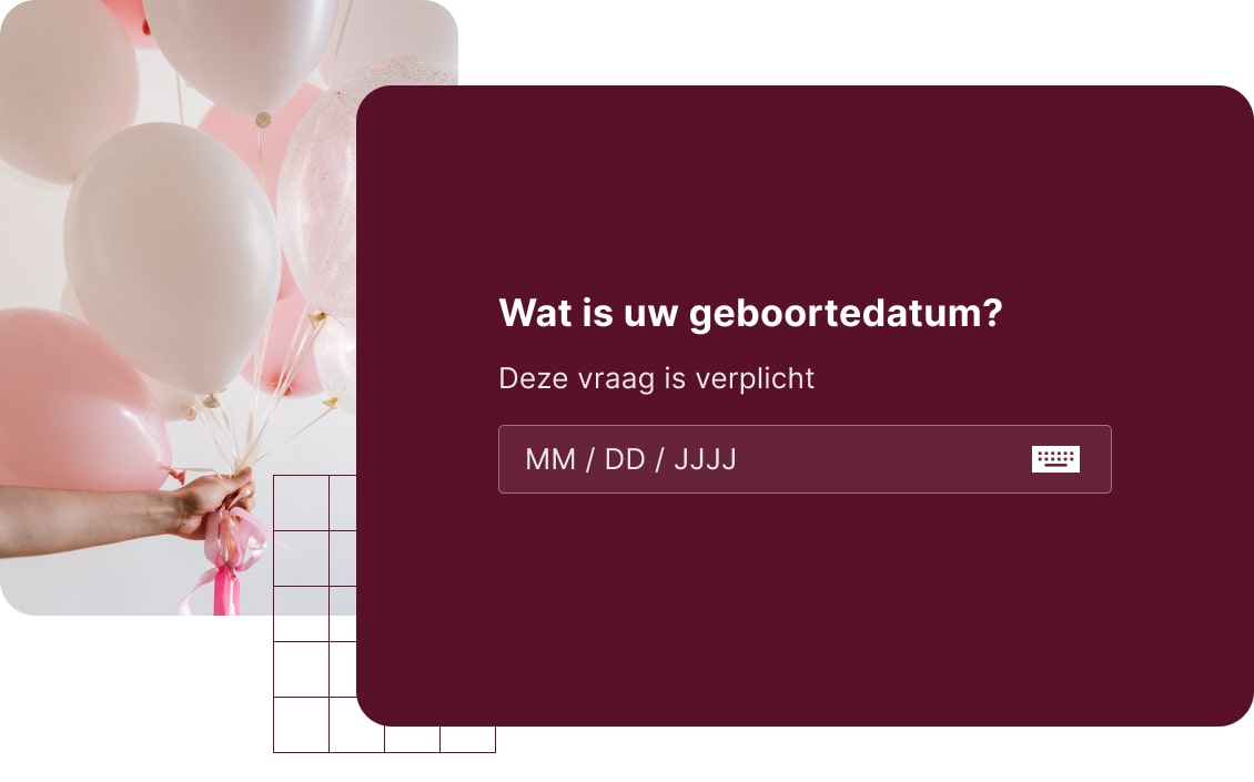 Open tekst vraag - datum