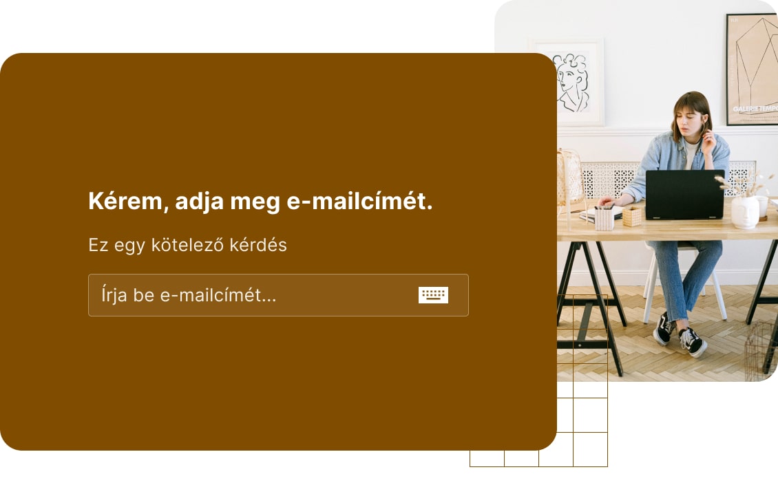 Nyitott szöveges kérdés - e-mail
