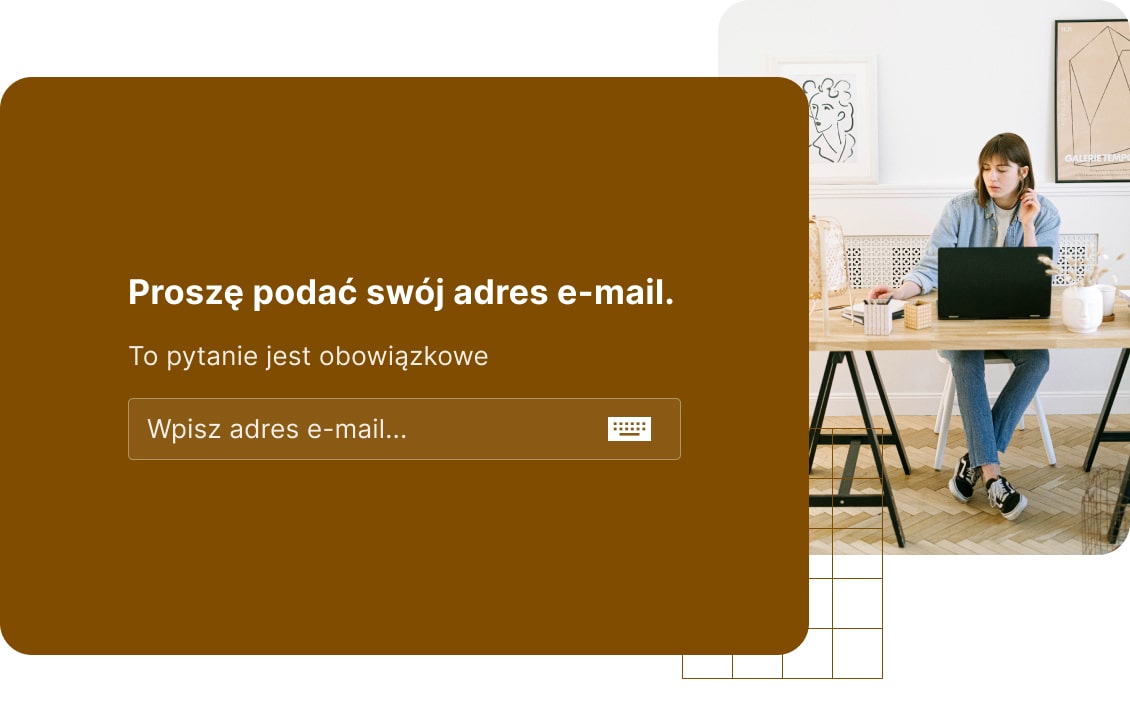 Otwarte pytanie tekstowe - e-mail