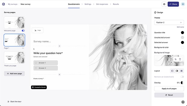 Nowoczesny edytor ankiet