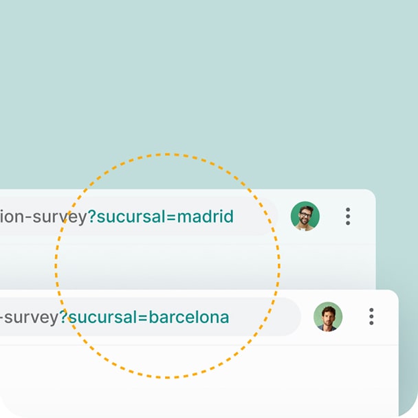 Muestra de parámetro personalizado insertado en una URL