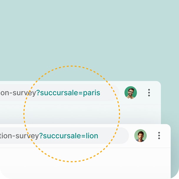 Exemple de paramètre personnalisé inséré dans l'adresse URL
