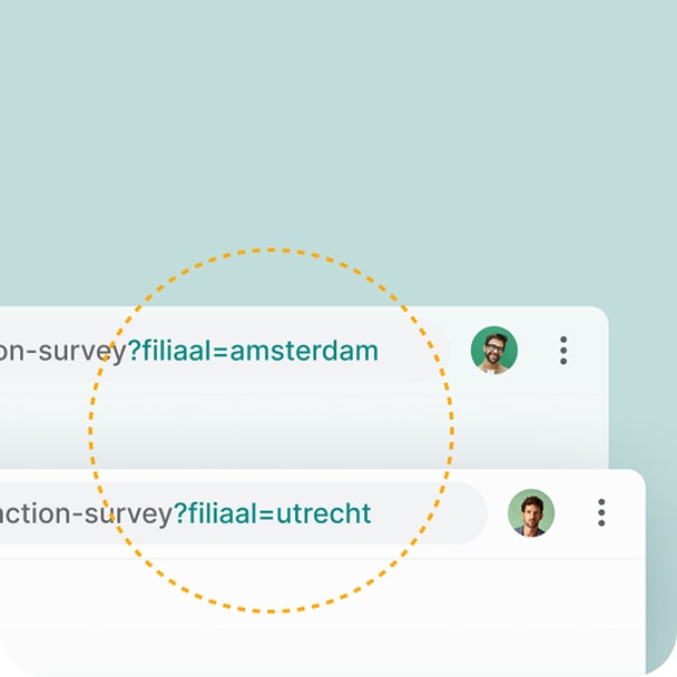 Een voorbeeld van een aangepaste parameter ingevoegd in een URL-adres
