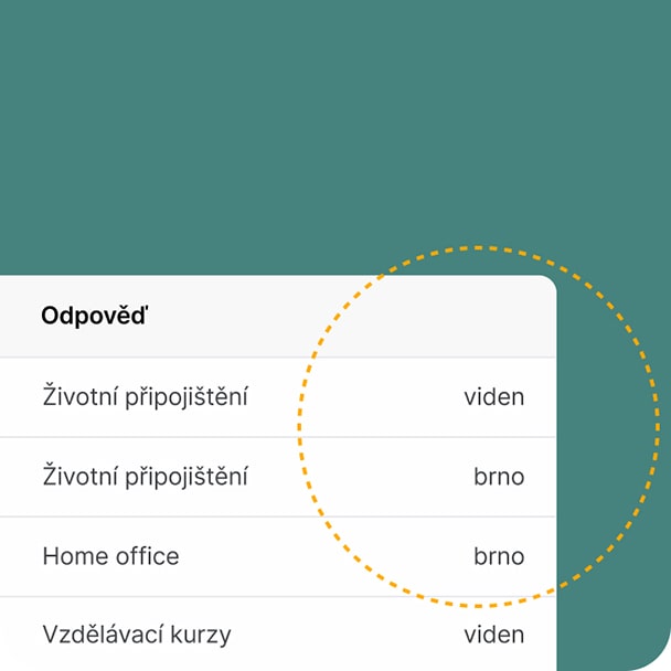 Ukázka proměnných pro daný parametr při zobrazování souhrnných výsledků