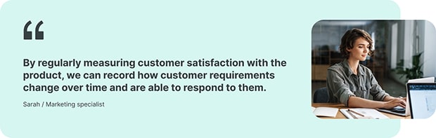 A reference by a marketing specialist