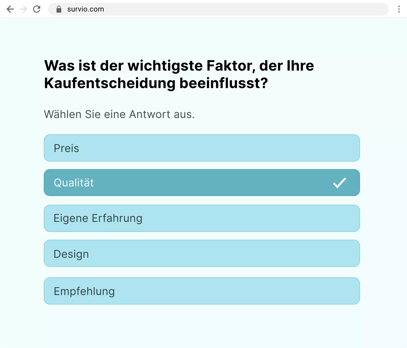 Beispiel einer Einzelwahl