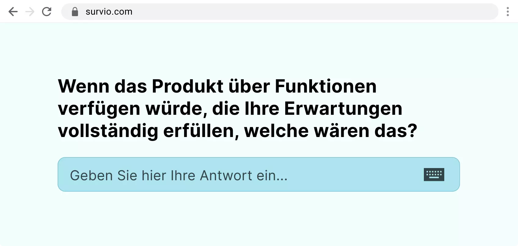 Beispiel einer Textantwort