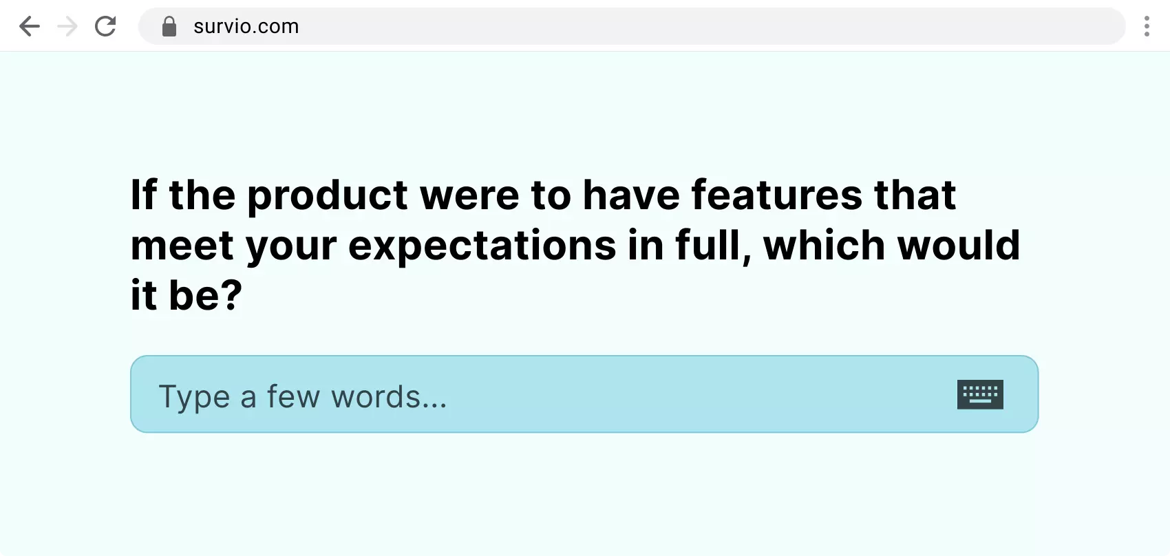 An example of a text answer