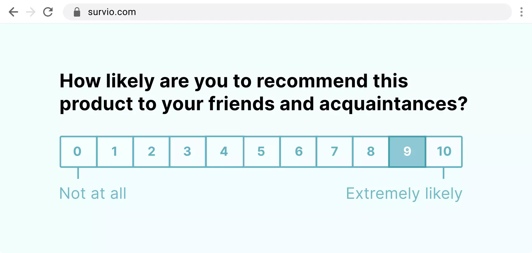 An example of the Net Promoter Score®