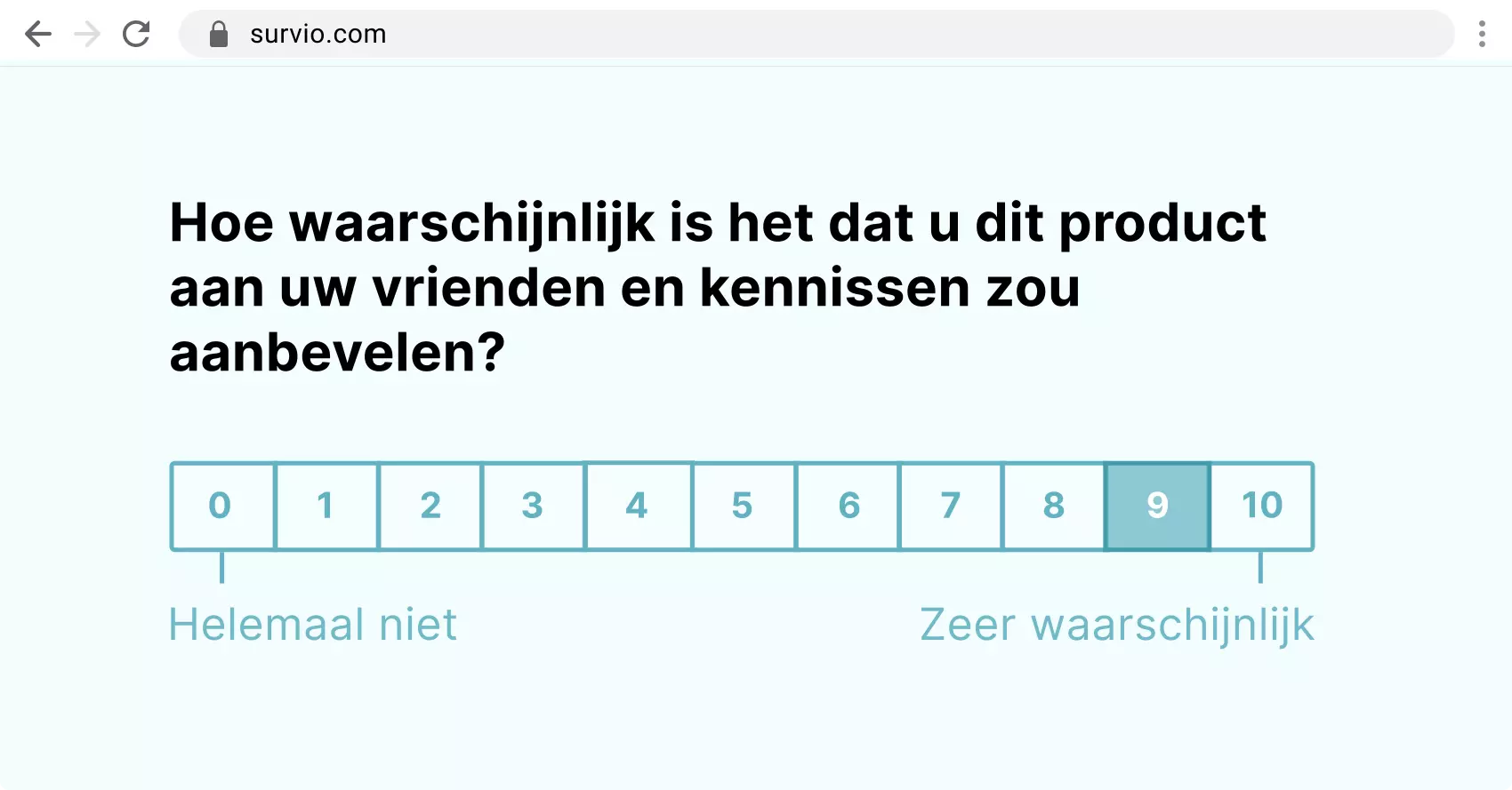 Een voorbeeld van de Net Promoter Score®