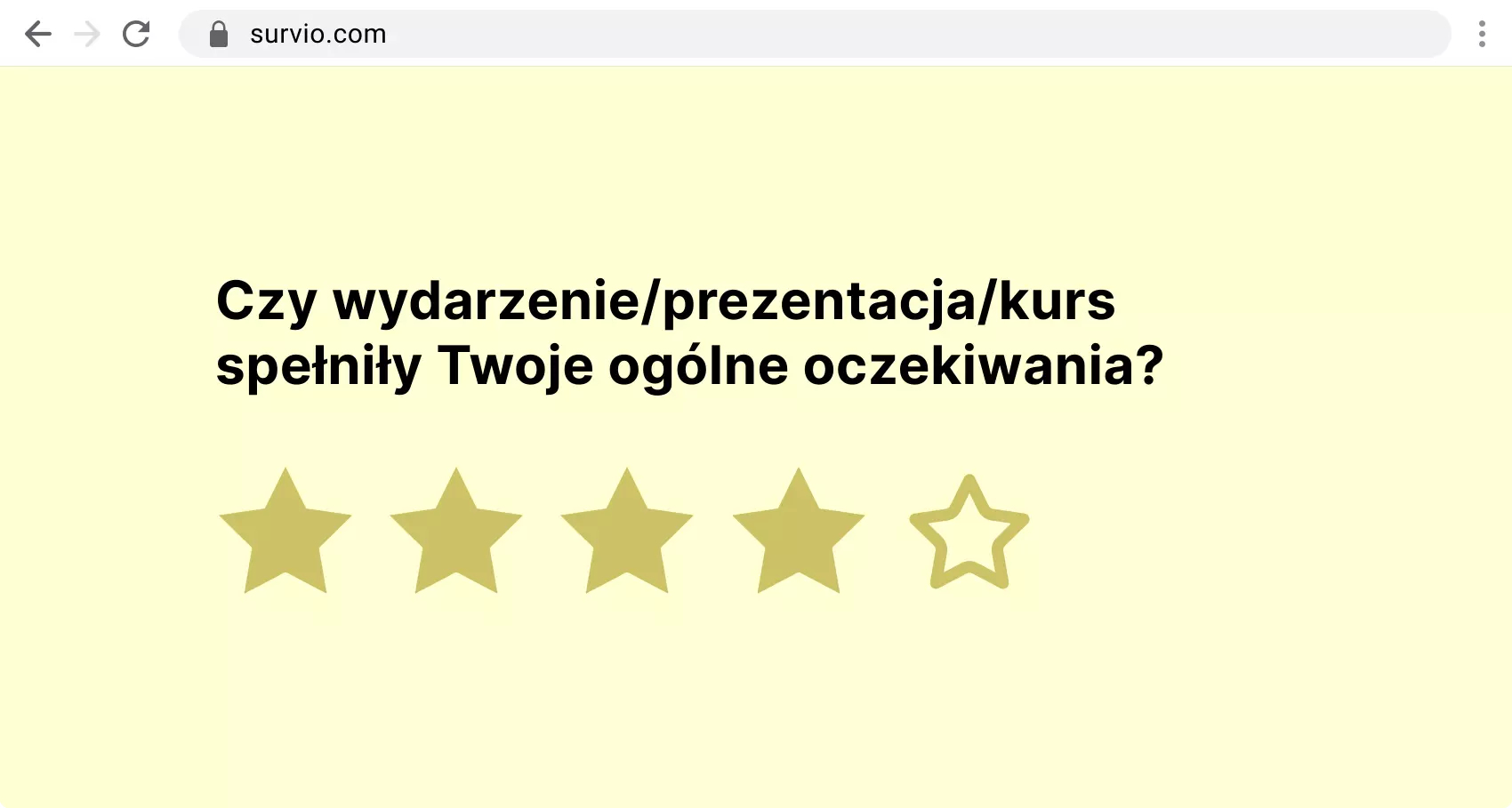 Przykład ratingu gwiazdkowego
