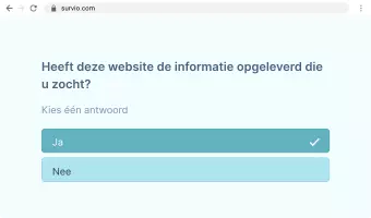 Een voorbeeld van een enkele keuzevraag