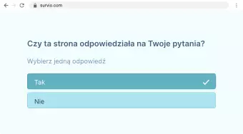 Przykład pytania zamkniętego z jedną odpowiedzią