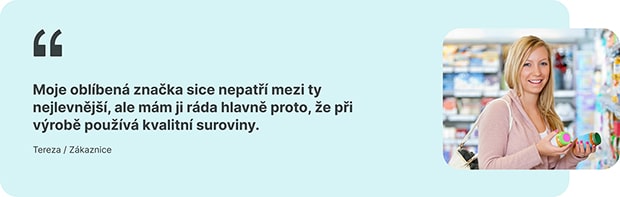 Reference na povědomí o značce od zákazníka