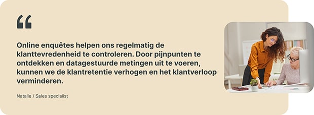 Een referentie over klantbehoud en klantverloop van een verkoopspecialist