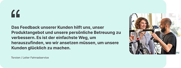 Eine Referenz zum Kundenservice von einem Service Leiter
