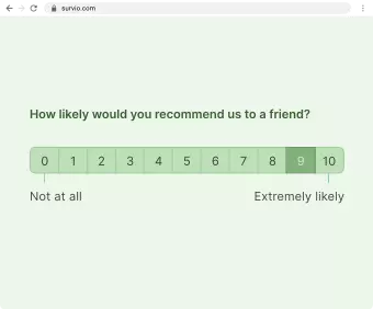 An example of an NPS question