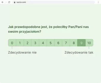 Przykład pytania NPS
